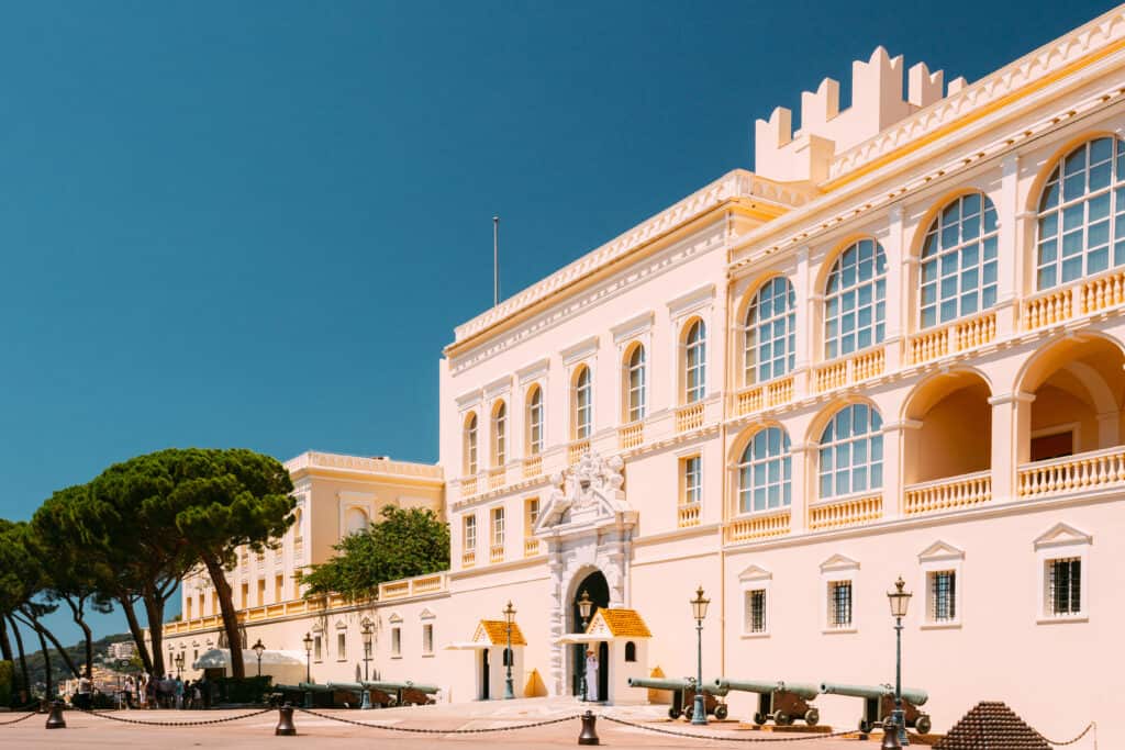 Monte-Carlo, Monaco. Royal palace, residence of Prince of Monaco.