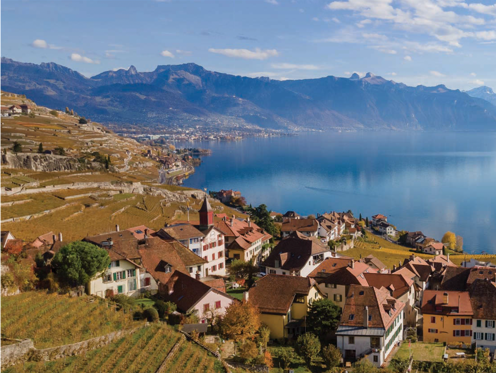 Lavaux vineyards above Lake Geneva, Switzerland.